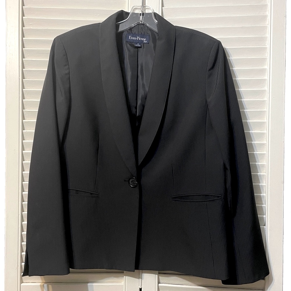 Charcoal Pinstriped Suit Jacket